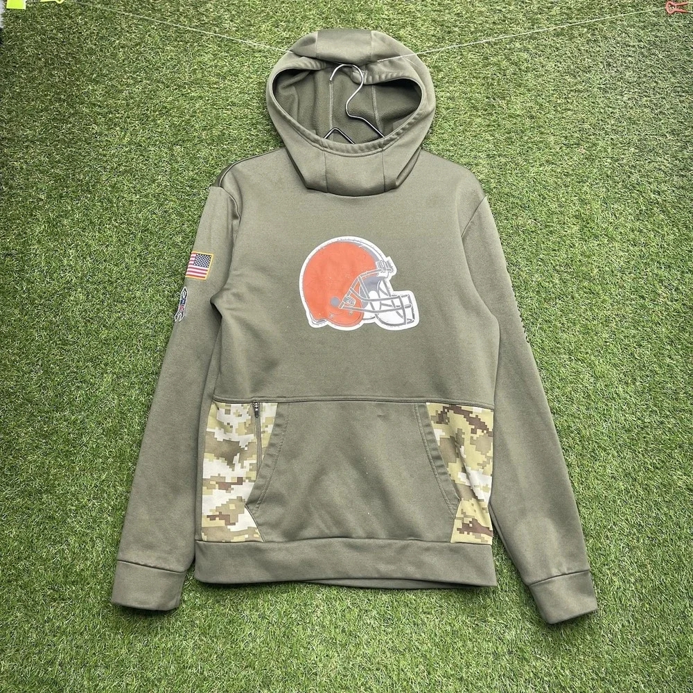 Cleveland Browns Nike OnField Boys Youth XL Salute to Service Military Hoodie